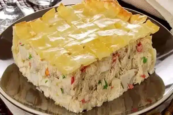 Torta de massa de pastel rápida