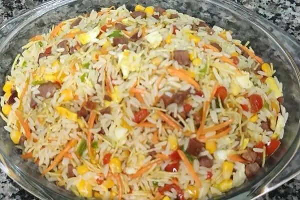 Receita de arroz primavera simples e prático