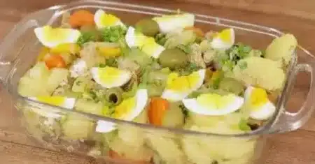 Salada de bacalhau com batata