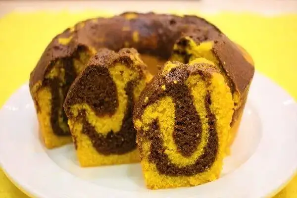 Receita de Bolo de cenoura mesclado