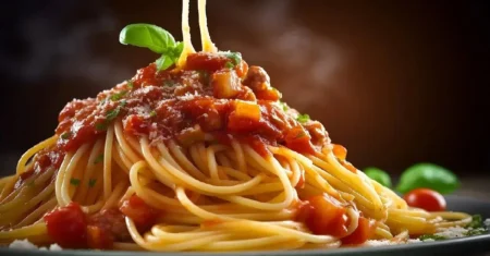 Receita de esparguete à bolonhesa