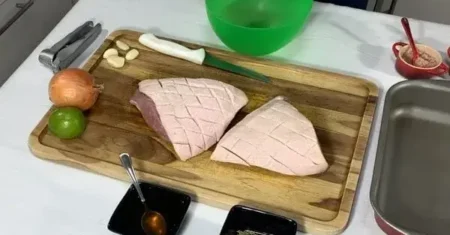Picanha suína no forno ideal para aquele almoço rápido