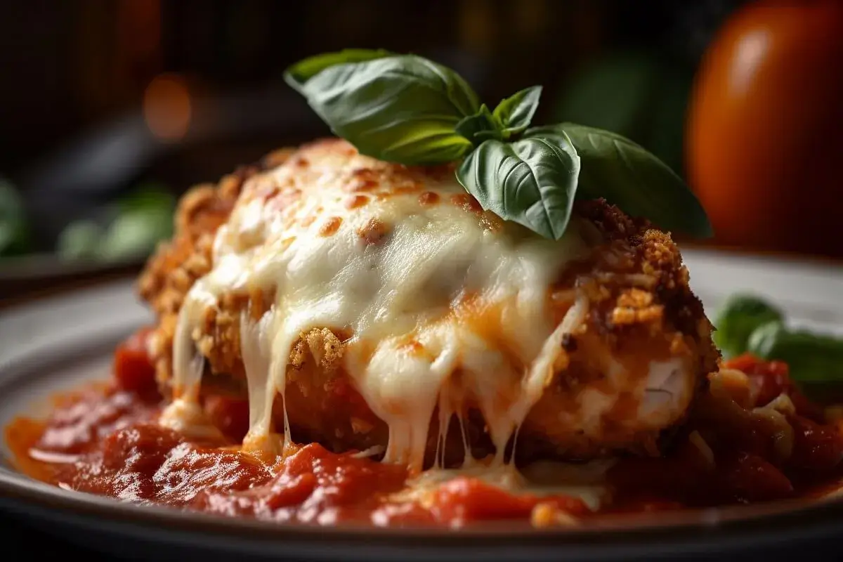 Frango à parmegiana no forno