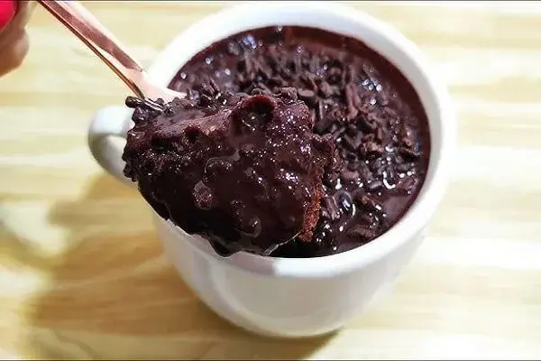receita de Brownie de caneca simples de preparar